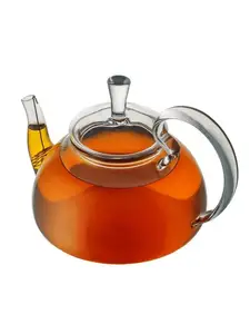 Cnglass หม้อชา22oz.กาน้ำชาแบบแก้วบอโรซิลิเกตทรงหลวมพร้อมตัวกรองสำหรับชาดอกไม้