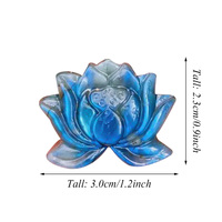 Figurine de fleur de cristal sculptée à la main en labradorite bleue naturelle chatoyante, motif lotus, pierre précieuse de Madagascar pour la décoration intérieure (vente en gros)