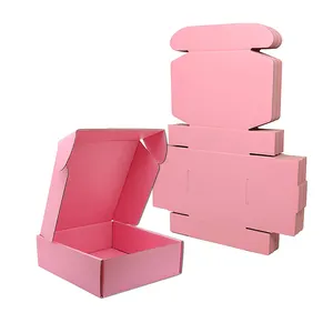 الوردي مغلفة صندوق الأظرف البريدية es المموج مخصص المطبوعة حزمة عادي صندوق الأظرف البريدية منخفضة موك
