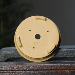 Maceta de Bonsái de Arcilla Yixing, Redonda, Poco Profunda, de Tres Patas, Hecha a Mano, Estilo Chino Clásico, para Plantas y Flores - Product Image 3