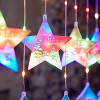 Nouveauté : Guirlandes lumineuses LED de Noël avec Père Noël et bonhomme de neige pour la décoration intérieure et extérieure des fenêtres et des rideaux