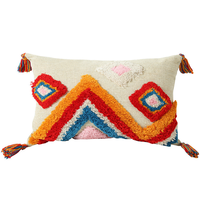 Innermor Luxe Style Marocain 45x45cm Burnt Orange Taie d'oreiller Vintage Flower Design pour lit et housses de coussin