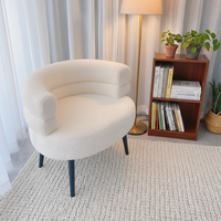 Canapé simple moderne nordique du fabricant, en tissu laine d'agneau, ergonomique, pour salon, salle à manger, chambre, chaise longue, coussins confortables