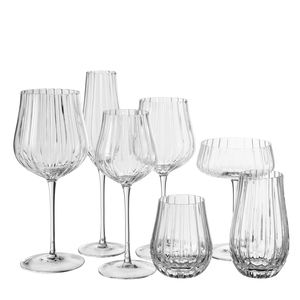 Verres <span class=keywords><strong>à</strong></span> vin <span class=keywords><strong>Bordeaux</strong></span> personnalisés en cristal transparent <span class=keywords><strong>à</strong></span> long pied, striés et nervurés, de haute qualité, en gros chez Samyo - Product Image 3