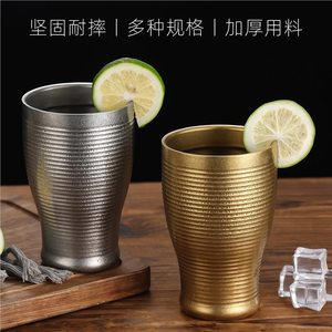 Retro 304 Stainless Steel Tumbler Hammered Finish Multi Use Cup For Party Beverage Drink Gold Silver Color - Product Image 3