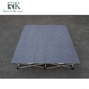 Escenario de Plataforma con Acabado Alfombrado Gris y Plataforma Elevadora Cuadrada Plegable - Product Image 5