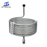 Ressort de compression en spirale de fil plat cylindrique en acier inoxydable 304 de haute qualité, serpentin d'échangeur de chaleur