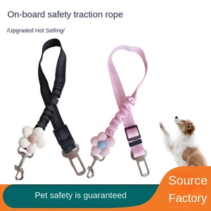 <span class=keywords><strong>Ceinture</strong></span> de sécurité pour siège auto pour animaux de compagnie, motif floral classique, durable, en nylon écologique, réglable, réfléchissant, avec coussin - Product Image 3