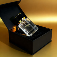 Flacon de parfum cylindrique de luxe vide personnalisé, couleur noire, 30 ml, 50 ml, 100 ml, avec boîte et bouchon en velours noir