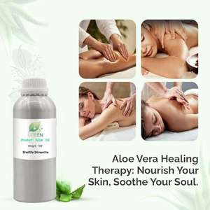 น้ำมันว่านหางจระเข้จากธรรมชาติบริสุทธิ์ใช้เป็นฐานสำหรับนวดตัวให้ความชุ่มชื้นกับผิวหลังแสงแดด - Product Image 3