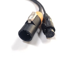 Connecteur Powercon True1 jaune à 5 broches DMX hybride Combo câble d'alimentation cordon d'extension pour l'éclairage de scène