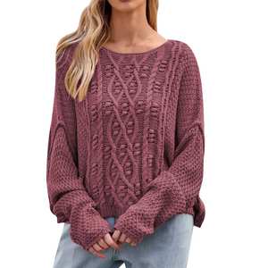 Suéter de punto grueso para mujer, talla grande, para un calor extremo en invierno, protección contra el viento y una silueta elegante para clima frío - Product Image 4