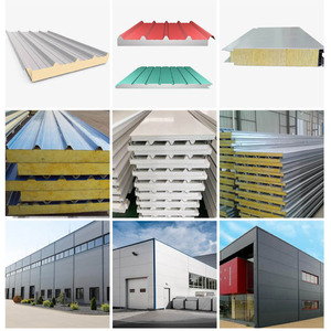 Panneau sandwich en laine de roche ignifuge pour système d'isolation des murs et des toits des entrepôts et ateliers à structure en <span class=keywords><strong>acier</strong></span> industrielle - Product Image 6