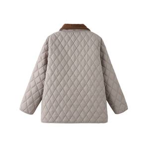 Veste d'hiver pour femmes d'âge moyen, en promotion, couleur lavande, col à revers, boutonnée, <span class=keywords><strong>prix</strong></span> de <span class=keywords><strong>gros</strong></span> direct usine - Product Image 6