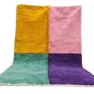 Dernier tapis berbère marocain en laine NZ au design géométrique moderne touffeté à la main en Inde Décoration de salon de TEXTILES INDIENS H/L - Product Image 1