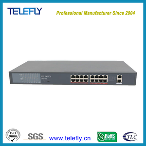 Commutateur Poe Gigabit 16 ports monté en rack 19 "pouces avec 2 ports Ethernet et 2 ports fibre - Product Image 2