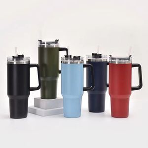 Prodotti ecologici 2023 prodotti del mercato <span class=keywords><strong>yiwu</strong></span> bicchiere in acciaio inossidabile da 40 once con manico bicchieri rivestiti a sublimazione - Product Image 2