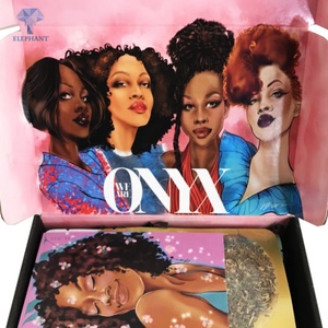 Custom Loog Private Label Luxury Black Folding Hair Boutique Wig Box Packaging - Product Image 2