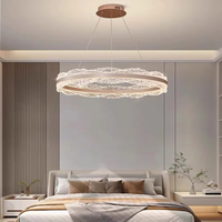 Lustre VH Minimaliste Moderne Haut de Gamme Luxe Motif Vague en Aluminium Nouveau Design pour Salle à Manger Salon Chambre Taille Moyenne
