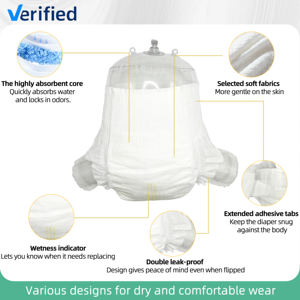 Couches pour bébé biodégradables en bambou/coton bio, achat en gros, écologiques, jetables, de haute qualité, de qualité A, prévention des fuites 3D - Product Image 2