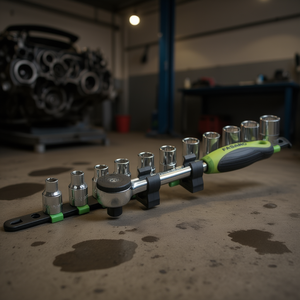 Fasano Socket Wrench <b>Set</b> 12 <b>Pc</b> Metric With Ratchet Handle For Automotive Repair - Product Image 3