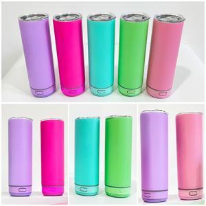 Non Tapered Water Bottle Double Wall Colorful Wireless <b>Music</b> Player Speaker Tumblers for Sublimation Printing - Product Image 4