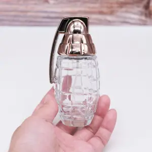 3oz empty glass perfume bottle with grenade shape spirit glass container on sale