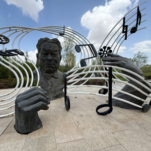 Grande statue de Benjamin Franklin grandeur nature personnalisée décor carré de parc <span class=keywords><strong>cerf</strong></span>-<span class=keywords><strong>volant</strong></span> moulé à la main en bronze attirant la foudre modèle célèbre - Product Image 6