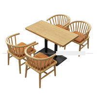 Table de salle à manger rectangulaire ou carrée en bois massif personnalisée, écologique et durable, pour hôtel et restaurant