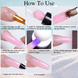 Gel Constructor <span class=keywords><strong>de</strong></span> Uñas Poly Extension, Nuevo, Precio Competitivo, Sin HEMA, Sin TPO, Gel Acrílico Poly para Extensión <span class=keywords><strong>de</strong></span> Uñas - Product Image 6