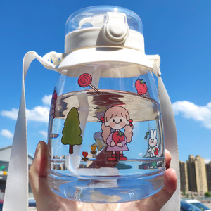 Ad alta Capacità Del Modello Del Fumetto <span class=keywords><strong>di</strong></span> Kawaii <span class=keywords><strong>di</strong></span> <span class=keywords><strong>Acqua</strong></span> <span class=keywords><strong>Di</strong></span> Bottiglia Con Paglia - Product Image 3