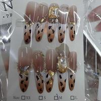 Artículo Popular, Uñas Postizas Hechas a Mano con Diseño Aleatorio, 10 Piezas/Juego, Entrega Rápida, Listas para Enviar, Uñas a Presión para Mujer