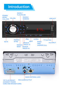 Autoradio 1 Din Lecteur stéréo de voiture Aux-in Mp3 Radio FM Télécommande <span class=keywords><strong>Audio</strong></span> de voiture - Product Image 4