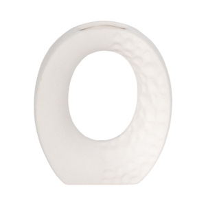 Vaso in ceramica scolpito con intaglio aperto per soggiorno, vaso decorativo per fiori, accenti per camera da letto, decorazioni per ufficio - Product Image 1