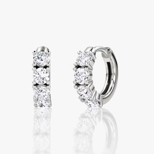 Nouvelles boucles d'oreilles pendantes de luxe en diamant rond brillant cultivé en laboratoire, les plus vendues, OEM ODM. Or personnalisé 14K/18K/22K - Product Image 3