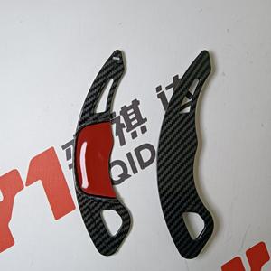 Cubierta de Extensión para Palanca de Cambios de Volante YIQIDA, Decoración de Fibra de Carbono, Negro Brillante para VW Golf 7/Lamando GTS/<span class=keywords><strong>POLO</strong></span> GTI - Product Image 3