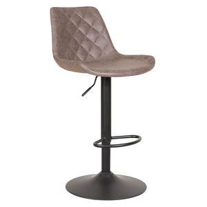 Klassieke Rugleuning Bar Stoel Kruk Zwart Metalen Basis High-End Pu Bar Stoelen