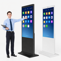 Affichage numérique LCD sur pied 2K 4K UHD 49 55 65 pouces avec écran tactile, kiosque avec animation intégrée, CMS, point d'accès Wi-Fi
