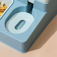Distributeur automatique d'eau et de nourriture pour animaux de compagnie en plastique imperméable de grande capacité pour chats et chiens - Design élégant et portable