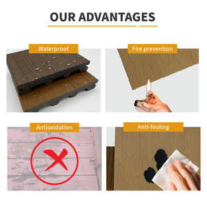 Planches de <span class=keywords><strong>terrasse</strong></span> en WPC co-extrudé, grain de <span class=keywords><strong>bois</strong></span> naturel, revêtement de sol extérieur, composite <span class=keywords><strong>bois</strong></span>-plastique, dalles de sol en relief profond, <span class=keywords><strong>terrasse</strong></span> de jardin - Product Image 3