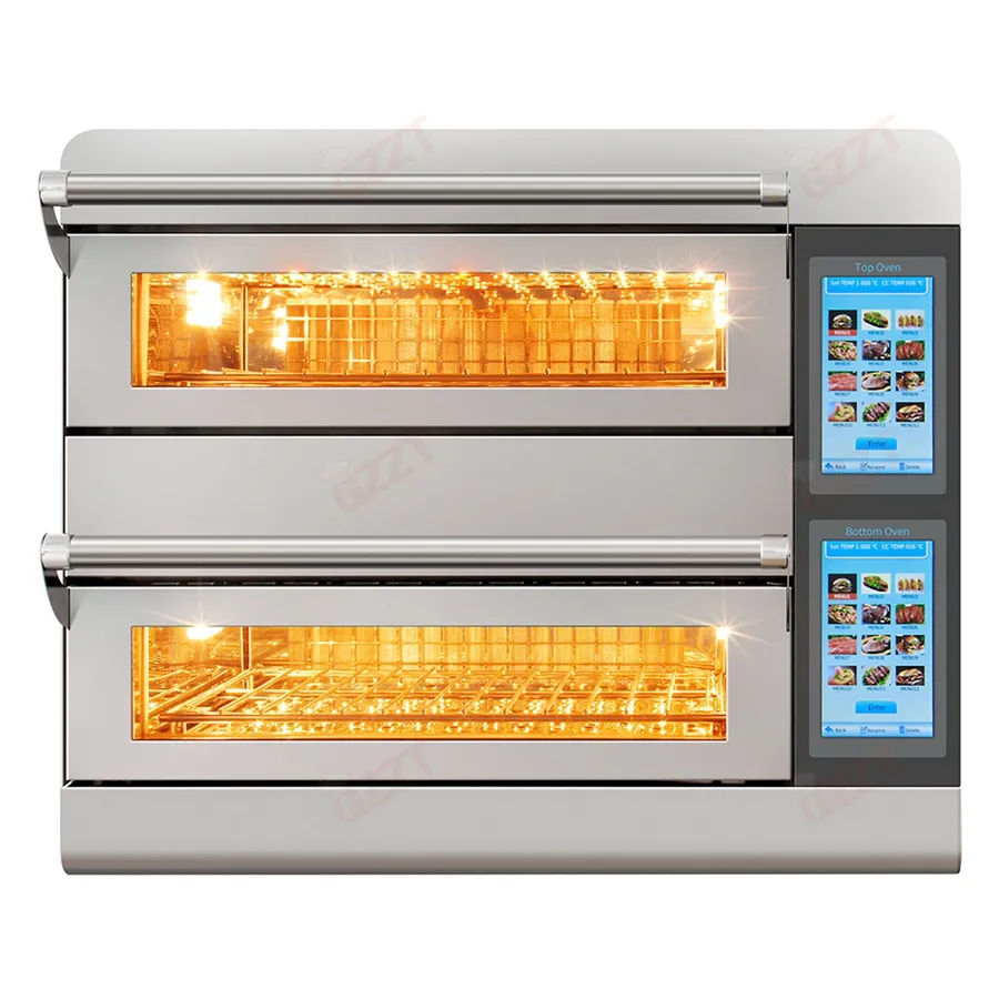 53L קיבולת גדולה טמפרטורה גבוהה במהירות גבוהה תנור אפייה חשמלי כפול שכבות עם פונקציית קומבי תנור מהירות בישול מהיר יותר