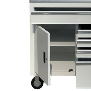 Vente en gros de métal de revêtement en poudre d'armoire à outils roulants en acier inoxydable de 132cm avec support OEM personnalisé - Product Image 5