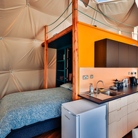 Dôme géodésique en PVC transparent, tente de glamping de luxe pour l'hébergement en hôtel