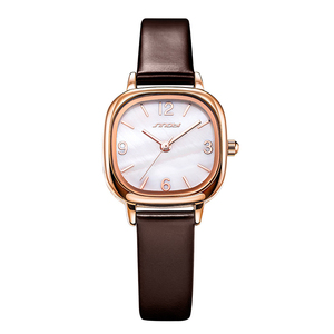 Reloj de pulsera cuadrado de lujo con esfera artística de nácar para mujer - Product Image 2