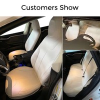 Housses de siège personnalisées adaptées à Tesla Model S 2014 2015 2016 2017 2018 2019 Accessoires de voiture imperméables en cuir Nappa synthétique de luxe