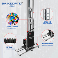 Printer Dinding Inkjet Piezoelektrik Presisi Tinggi Printer UV Flatbed Untuk Logam Kayu Kaca