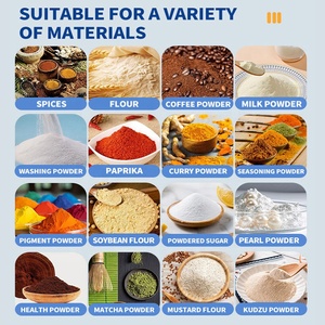 Custom Pneumatic Cosmetic Chili Cocoa Matcha Coffee Powder Zipper Doypack Pouch Three Side Feeding Weighing Packing Machine - Product Image 3