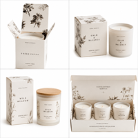Boîte à bougies personnalisée de luxe en papier recyclé gaufré, boîte d'emballage pour bougies parfumées en carton imprimé sur mesure