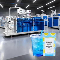 Machine de remplissage et de scellage de sachets horizontaux à grande vitesse pour boissons gazeuses coréennes, concentré de café, jus de fruits liquides, purée, sachet