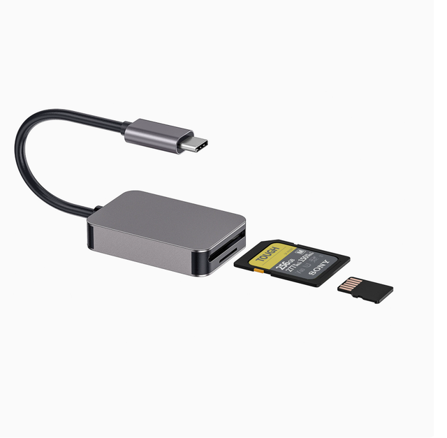 Type-C to USB 3.1 Card Reader, UHS-II SD 4.0/TF 2-in-1 Memory Card, UHS-II Dual Card Portable